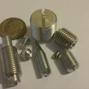 aluminum slotted set screws